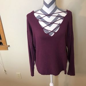Raspberry colored top by Garage